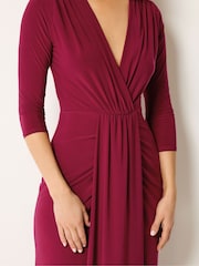 紅色 - Long Tall Sally Drape Wrap Dress - 圖片 3/5