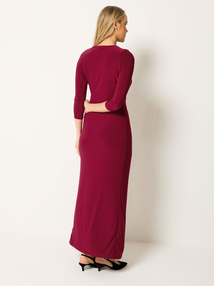red wrap dress drape Isla Wrap Mini Dress by NIA