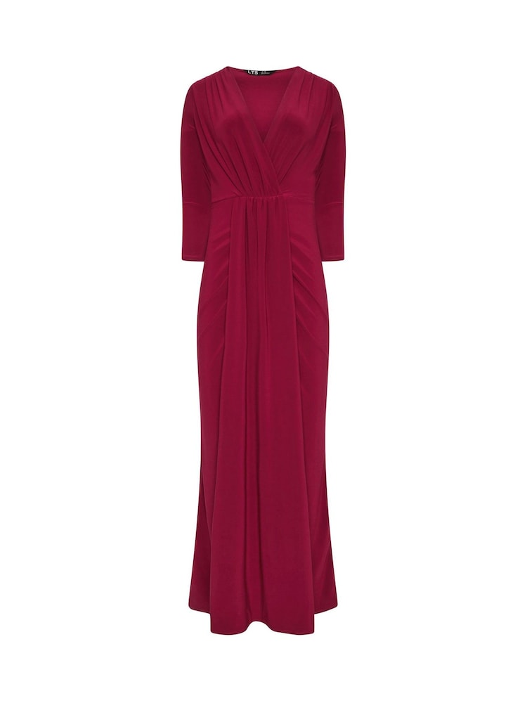 紅色 - Long Tall Sally Drape Wrap Dress - 圖片 5/5