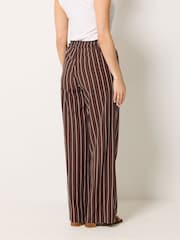Long Tall Sally Brown Linen Blend Wide Leg Trousers - Image 3 of 5