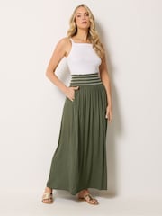 Long Tall Sally Green Embroidered Waist Maxi Skirt - Image 1 of 5