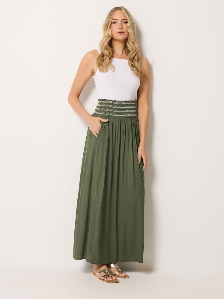 Long Tall Sally Green Embroidered Waist Maxi Skirt - Image 2 of 5