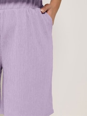 Yours Curve Purple Jersey Shorts - Image 4 of 5