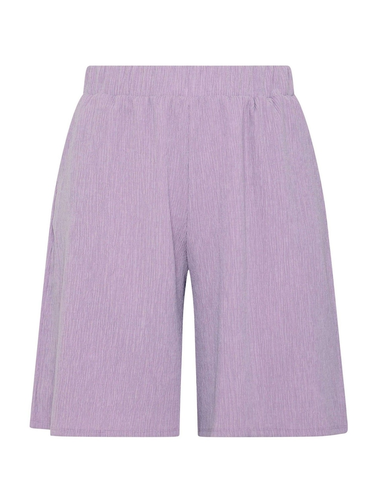 Yours Curve Purple Jersey Shorts - Image 5 of 5 Yours Curve Purple Jersey Shorts - Image 5 of 5
