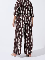 Yours Curve Brown Limited Cotton Trousers - Image 3 of 5