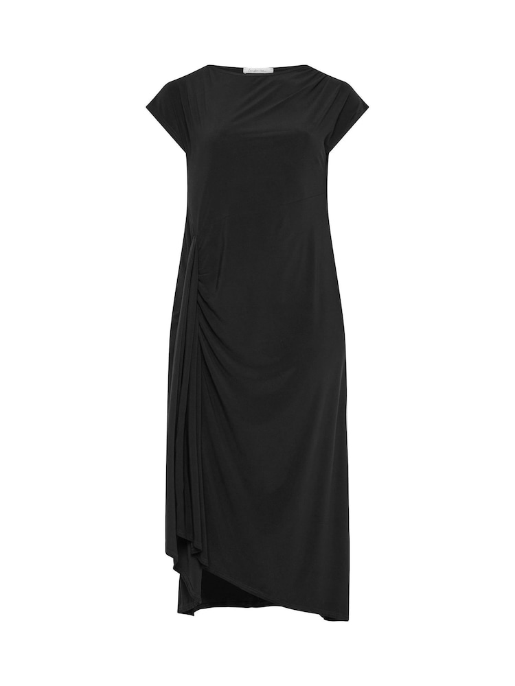 Yours Curve Black London Gathered Detail Dress - Image 4 of 4
