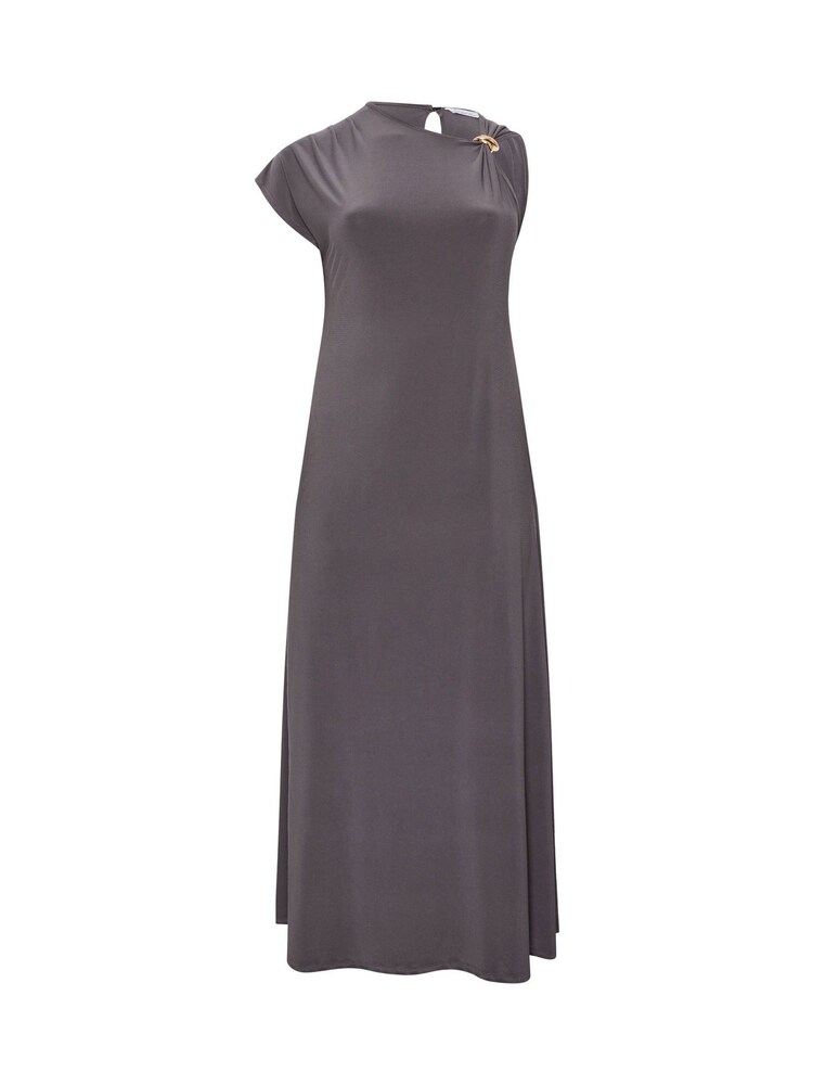 Yours Curve Grey London Buckle Shoulder Dress - Image 5 of 5