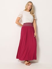 Long Tall Sally Red Embroidered Waist Maxi Skirt - Image 1 of 5