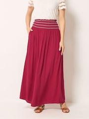 Long Tall Sally Red Embroidered Waist Maxi Skirt - Image 2 of 5