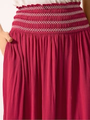 Long Tall Sally Red Embroidered Waist Maxi Skirt - Image 4 of 5
