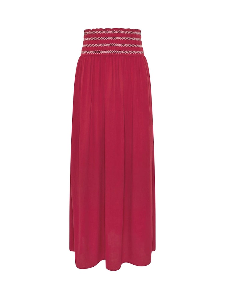 Long Tall Sally Red Embroidered Waist Maxi Skirt - Image 5 of 5