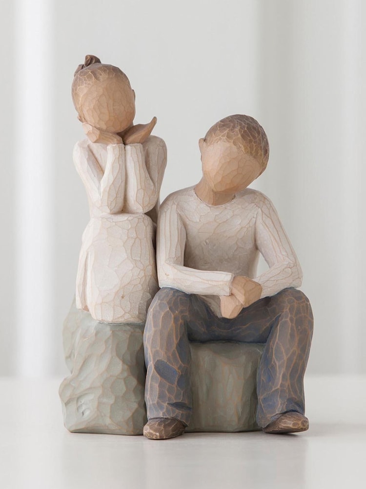 Willow Tree Off White Brother And Sister Figurine - Image 1 of 5 Willow Tree Off White Brother And Sister Figurine - Image 1 of 5