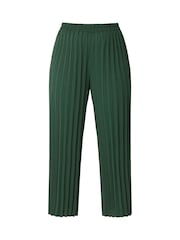 Yours Curve Green London Pleated Trousers - Image 5 of 5