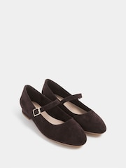 Long Tall Sally Brown Mary Jane Low Heels - Image 4 of 5