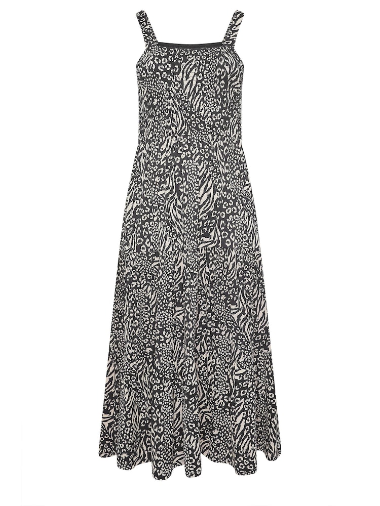 Negro cromo - Yours Curve Shirred Midaxi Dress - Imagen 5 de 5