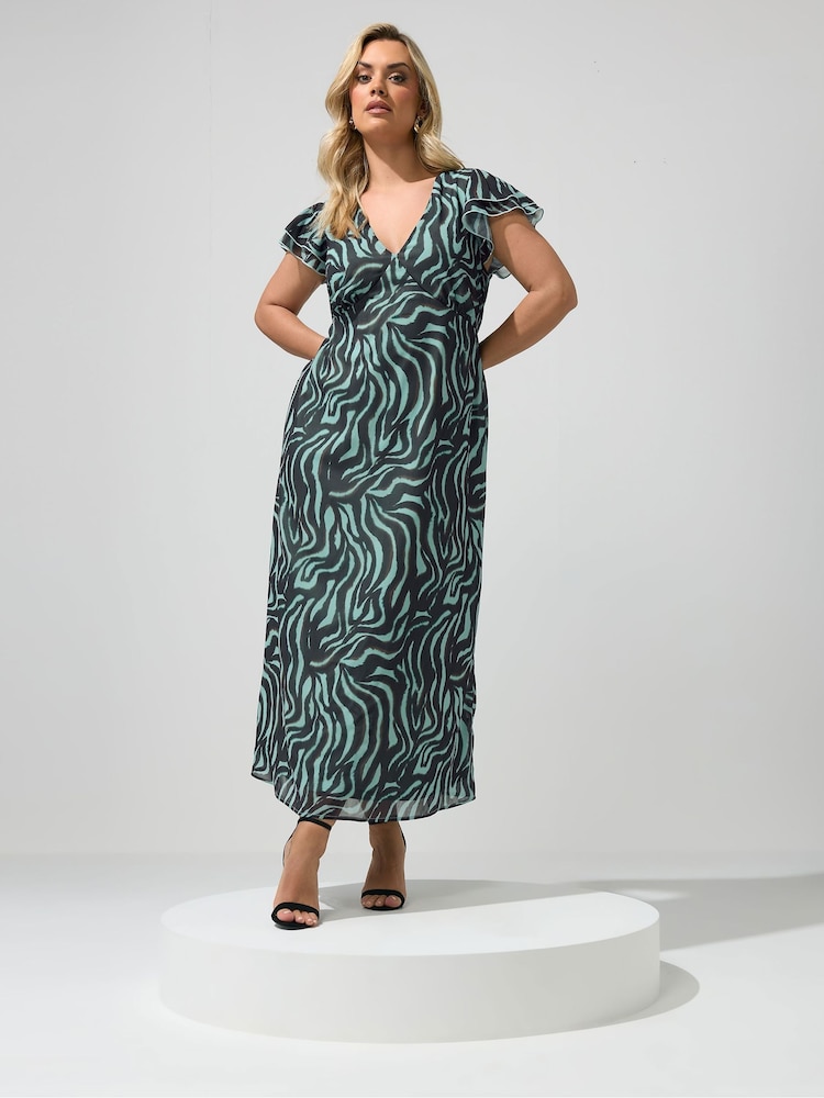 Yours Curve Green London Tea Dress - Image 1 of 5