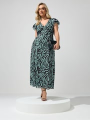 Yours Curve Green London Tea Dress - Image 2 of 5