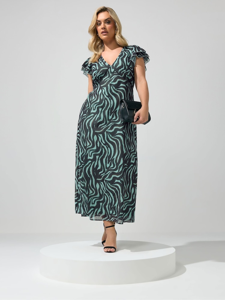 Yours Curve Green London Tea Dress - Image 2 of 5