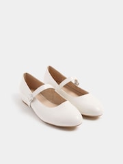 Long Tall Sally White Mary Jane Low Heels - Image 2 of 5