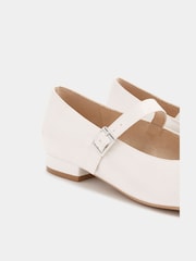 Long Tall Sally White Mary Jane Low Heels - Image 5 of 5