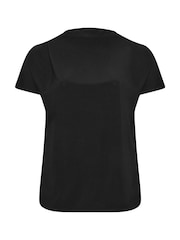 Yours Curve Black London Pleated Shoulder Top - Image 5 of 5