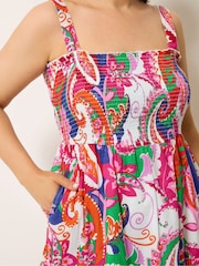 Yours Curve Light Pink Tiered Shirred Sundress - Image 4 of 5