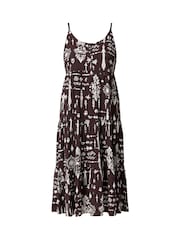 Yours Curve Brown Tiered Maxi Dress - Image 5 of 5