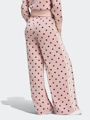 adidas Originals Dusky Pink Polka Dot Wide Leg Trousers - Image 2 of 5