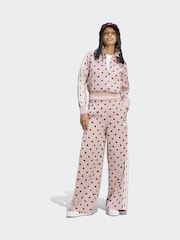 adidas Originals Dusky Pink Polka Dot Wide Leg Trousers - Image 3 of 5
