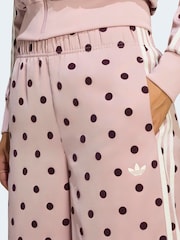 adidas Originals Dusky Pink Polka Dot Wide Leg Trousers - Image 4 of 5