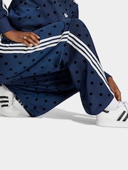 adidas Originals Indigo Blue Polka Dot Wide Leg Trousers - Image 3 of 5