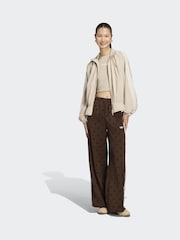 adidas Originals Brown Polka Dot Wide Leg Trousers - Image 3 of 6