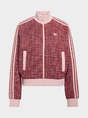 adidas Pink/White Boucle Vintage Track Top - Image 5 of 5