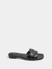 Long Tall Sally Black Twisted Block Mule Sandals - Image 3 of 3