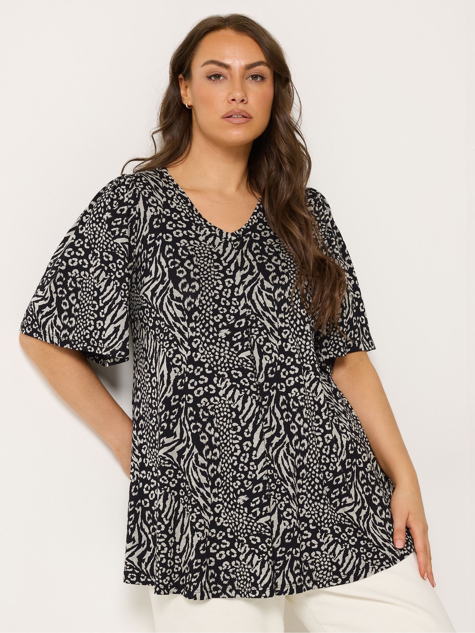 Buy Yours Curve Black Pleated Front Swing Top from Next USA