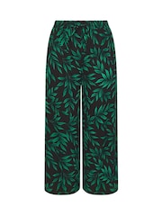 Yours Curve Black Wide Leg Crinkle Trousers - Image 5 of 5