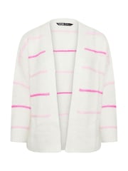 Yours Curve White Stripe Cardigan - Image 6 of 6