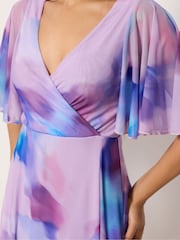 M&Co Pink Petite Angel Sleeve Maxi Dress - Image 4 of 5