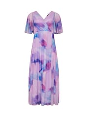 M&Co Pink Petite Angel Sleeve Maxi Dress - Image 5 of 5