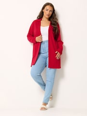 Yours Curve Red Scuba Blazer - Image 2 of 5