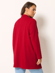 Yours Curve Red Scuba Blazer - Image 3 of 5