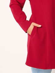 Yours Curve Red Scuba Blazer - Image 4 of 5