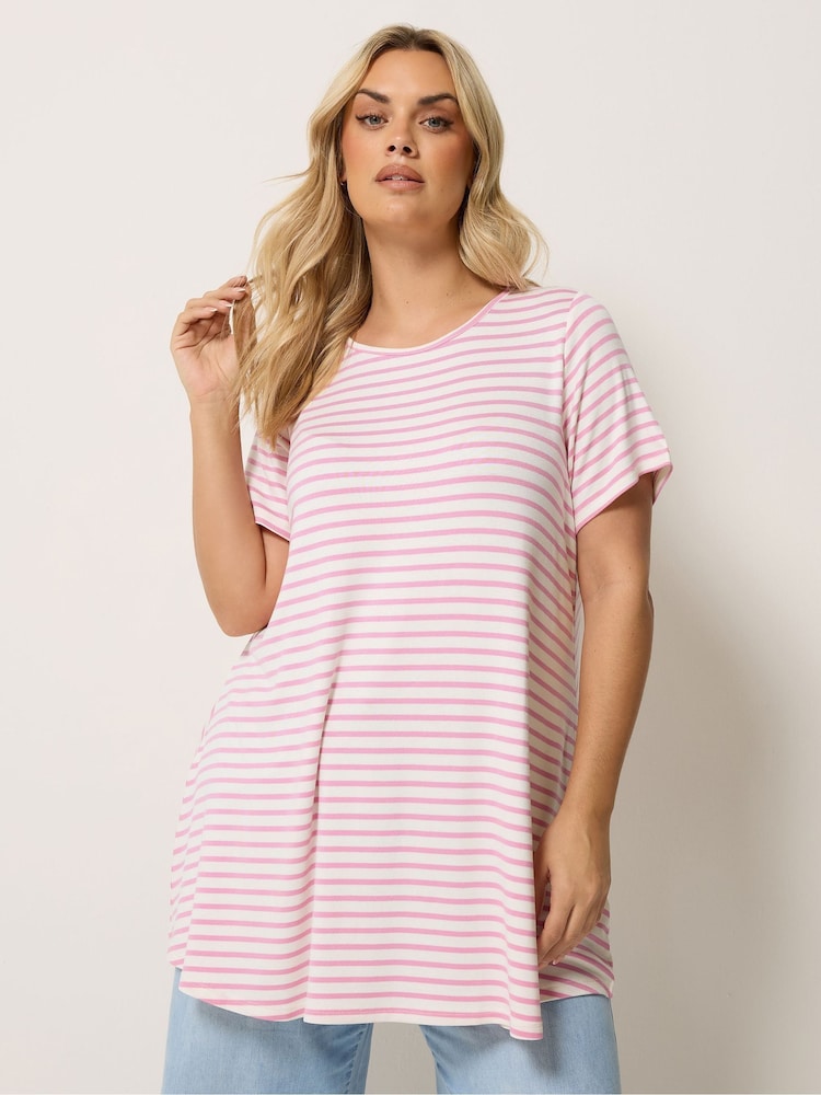وردي - Yours Curve Stripe Swing Top - Image 1 of 5