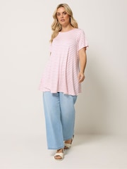 وردي - Yours Curve Stripe Swing Top - Image 2 of 5
