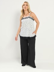 Yours Curve Black Wide Leg Joggers - Image 2 of 5
