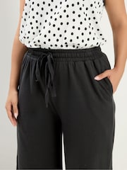 Yours Curve Black Wide Leg Joggers - Image 4 of 5