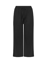 Yours Curve Black Wide Leg Joggers - Image 5 of 5