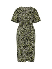 Yours Curve Black Wrap Front Dress - Image 5 of 5