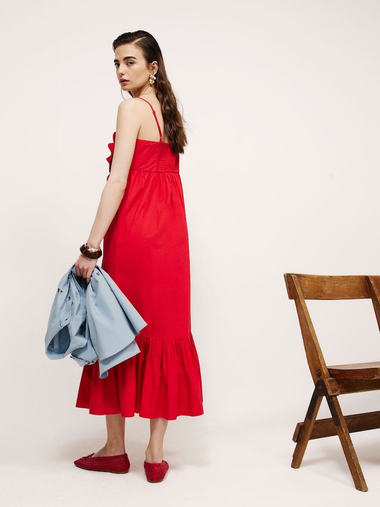 long lace red dress Palm Springs Lace Overlay Maxi Dress Red