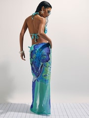 River Island Blue Orchid Print Maxi Skirt - Image 2 of 4